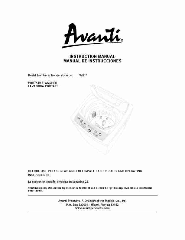 Avanti Washer W511-page_pdf